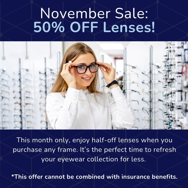 Nov sale, 50% off lenses